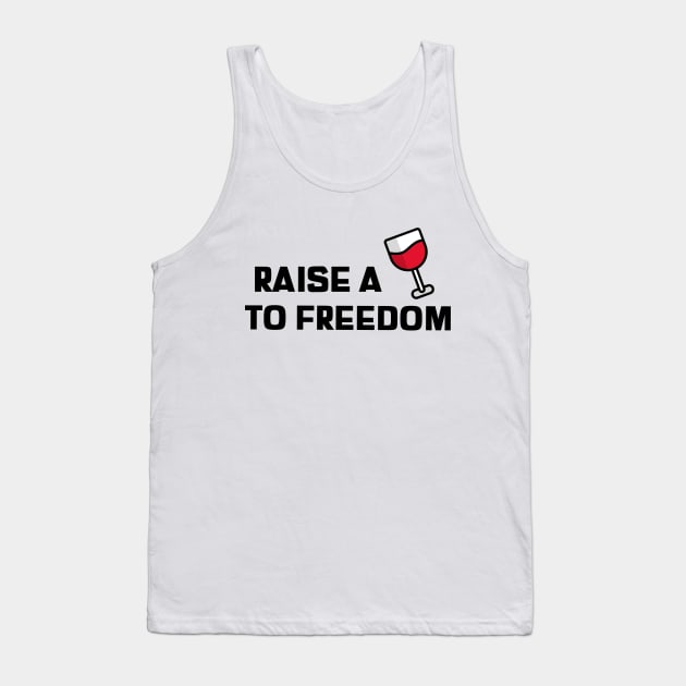 Hamilton Raise A Glass To Freedom Tank Top by JC's Fitness Co.